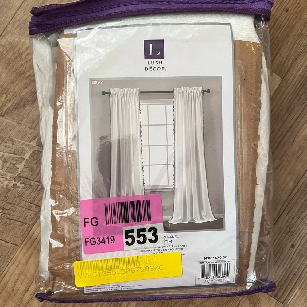 Dakota Fields Yesenia Semi-Sheer Single Rod Pocket Curtain Panel Gray 50